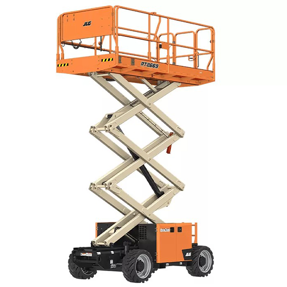 An electric-powered scissor lift that is user-friendly and among the most efficient models